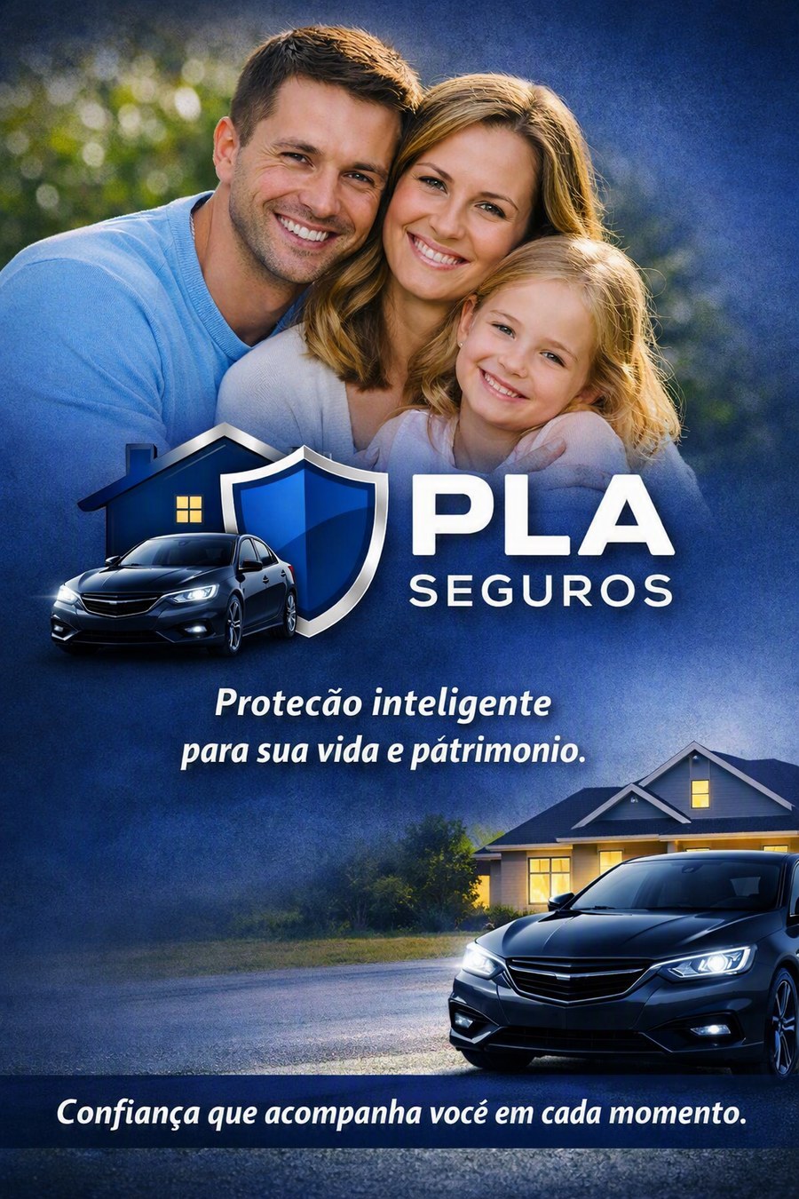 Família protegida pela PLA Seguros